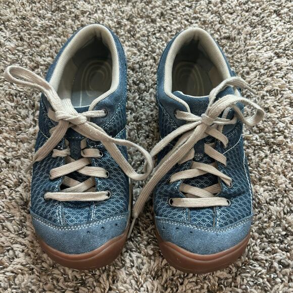 Keen Mercer Lace CNX Leather and Mesh Sneakers - Blue - US Women's Size 9 - Picture 4 of 12